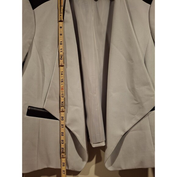 Nine West Two Tone Plus Size Open Blazer Grey And Black | Size 20W - Picture 11 of 12